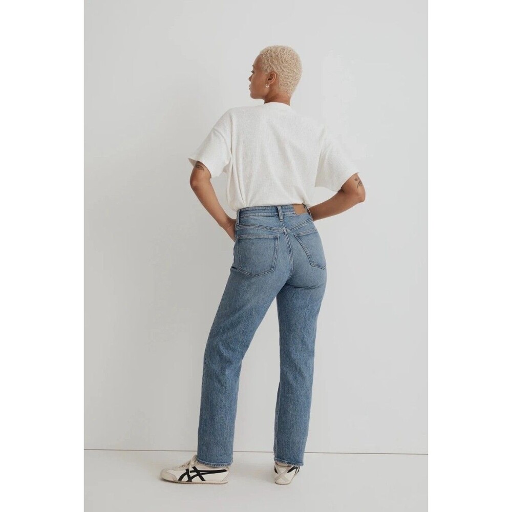 Madewell Curvy 90s Straight Jeans Women's Size 30 Blue High Rise Denim - Picture 6 of 8
